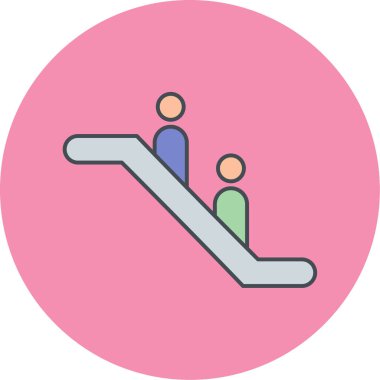 yürüyen merdiven ikonu vektör illüstrasyonu