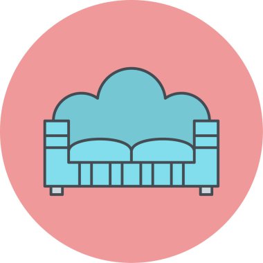 kanepe ikonu vektör illüstrasyonu