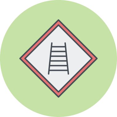 Yol işareti simgesinin vektör illüstrasyonu