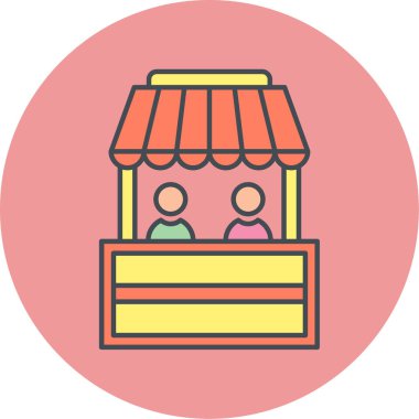 dükkan simgesi vektör illüstrasyonu