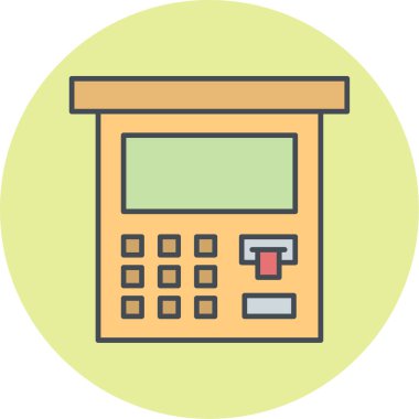 Hesap makinesi. Web simgesi basit illüstrasyon