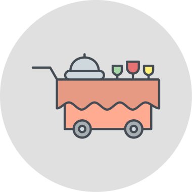 yiyecek dağıtım simgesi vektör illüstrasyonu