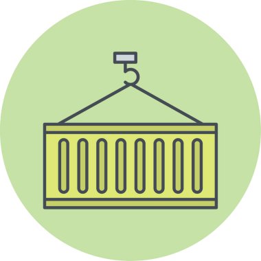 Kargo konteynırı simgesinin vektör çizimi