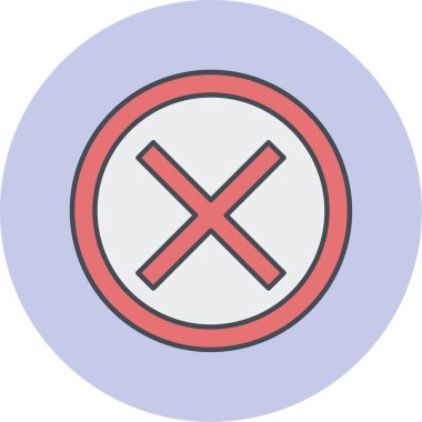 İptal et. Web simgesi basit illüstrasyon