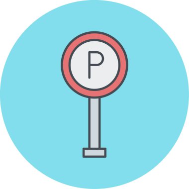 Park yeri simgesi. vektör illüstrasyonu