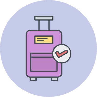 bagaj. Web simgesi basit illüstrasyon