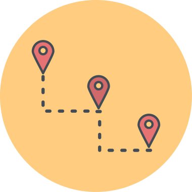 gps konum simgesi, vektör illüstrasyonu