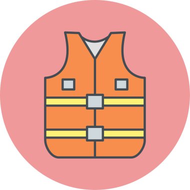 Bir yelek simgesinin vektör illüstrasyonu