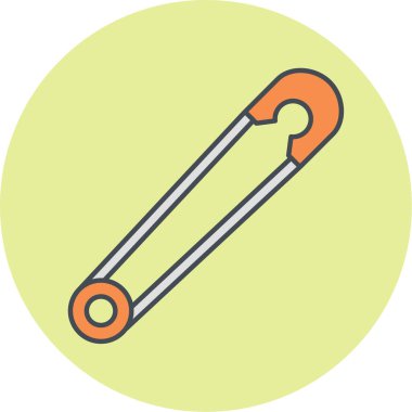 Tek izole edilmiş iğne simgesinin vektör çizimi