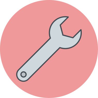 İngiliz anahtarı simgesi. vektör illüstrasyonu