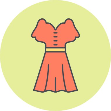 elbise vektörü simgesi modern basit illüstrasyon