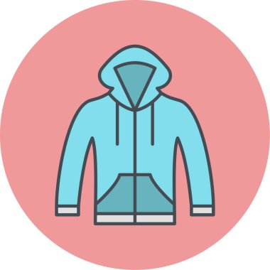 Ceket vektör simgesi. Düz çizim. 10 saniye.