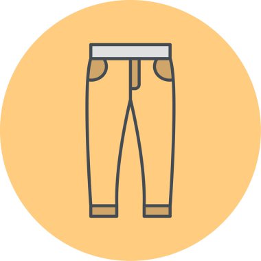 Pantolon. Web simgesi basit illüstrasyon