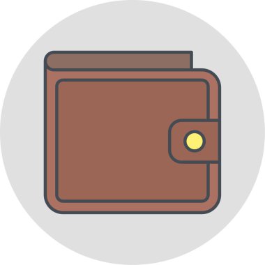 cüzdan ikonu vektör illüstrasyonu