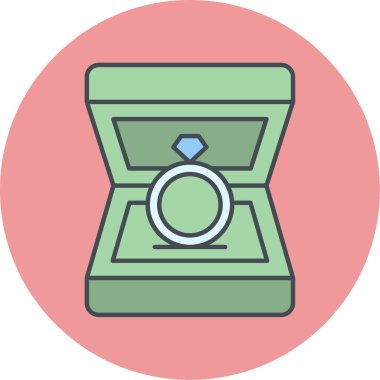 Elmas halka simgesinin vektör illüstrasyonu