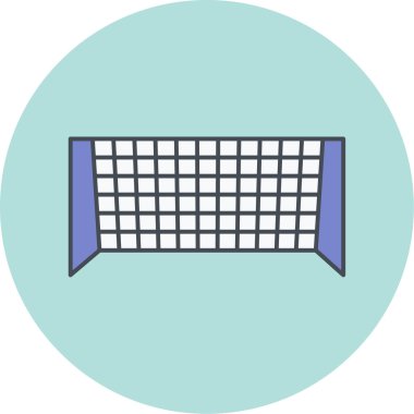 Tenis kortu simgesi, vektör illüstrasyonu