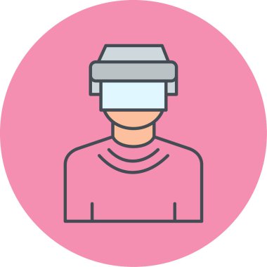 vr gözlük simgesi vektör illüstrasyonu