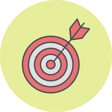 Hedef. Web simgesi basit illüstrasyon