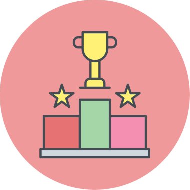 Kazanan podyum. Basit illüstrasyon