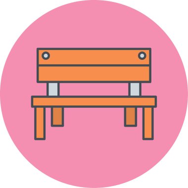 Yedek kulübesi Web simgesi basit illüstrasyon