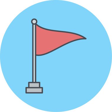 bayrak ikonu vektör illüstrasyonu