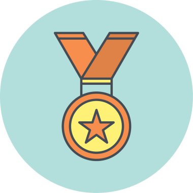 Madalya. Web simgesi basit illüstrasyon