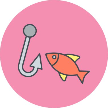 Balık. Web simgesi basit illüstrasyon