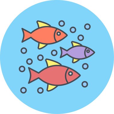 balık simgesi vektör illüstrasyonu