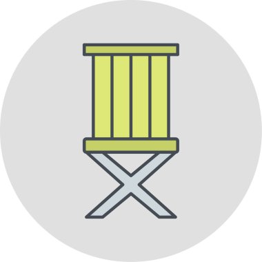 Sandalye simgesinin vektör illüstrasyonu