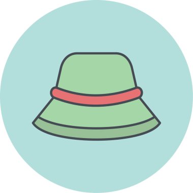 Bir şapka simgesinin vektör illüstrasyonu