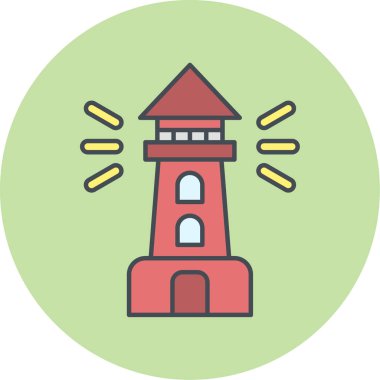 Deniz feneri simgesinin vektör illüstrasyonu