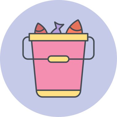 Kova. Web simgesi basit illüstrasyon