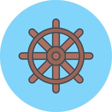 Gemi simgesinin vektör illüstrasyonu