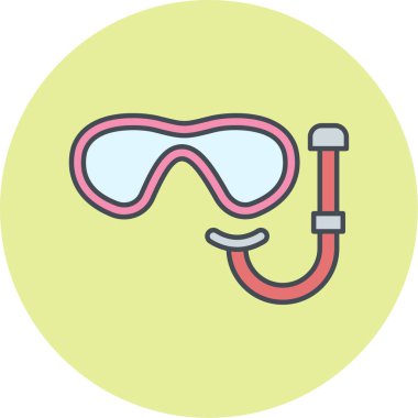 Yüzme ve havuz simgesinin vektör çizimi