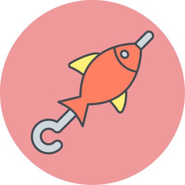 Balık. Web simgesi basit illüstrasyon