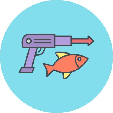 balık simgesi vektör illüstrasyonu