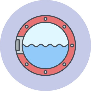 Bir dairenin dairesel simgesinin vektör çizimi