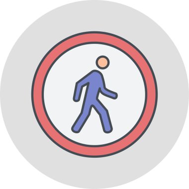 Yol simgesi, vektör illüstrasyonu