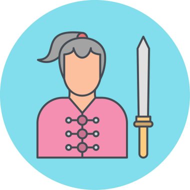 Kılıçlı bir adamın vektör çizimi