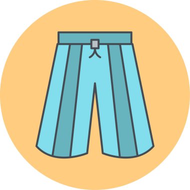 şort simgesi, vektör illüstrasyonu