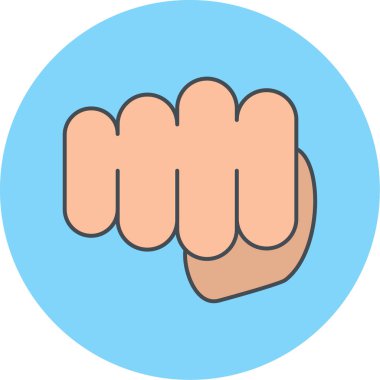 Bir el simgesinin vektör illüstrasyonu