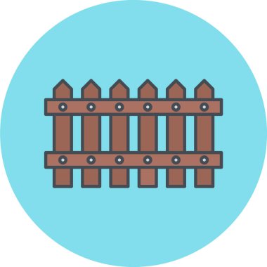 Ahşap çit simgesinin vektör çizimi