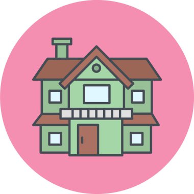 Ev. Web simgesi basit illüstrasyon