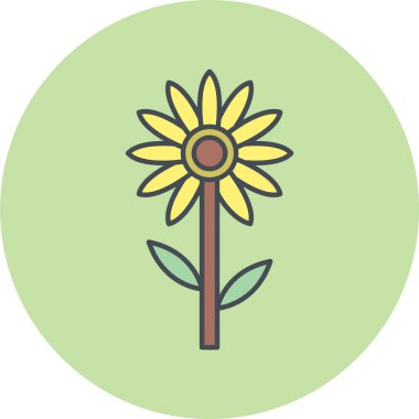 çiçek simgesi vektör illüstrasyonu