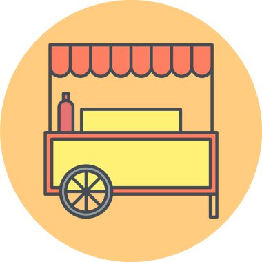 Dükkan. Web simgesi basit illüstrasyon