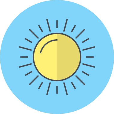 Güneş Simgesi Vektör illüstrasyonu