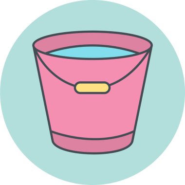 Su kovası simgesinin vektör illüstrasyonu