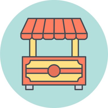 Dükkan. Web simgesi basit illüstrasyon