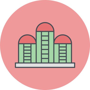 Modern yapı simgesinin vektör illüstrasyonu