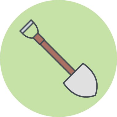 Kürek simgesinin vektör illüstrasyonu